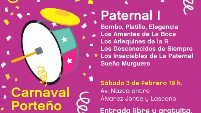 carnaval en villa del parque 2018