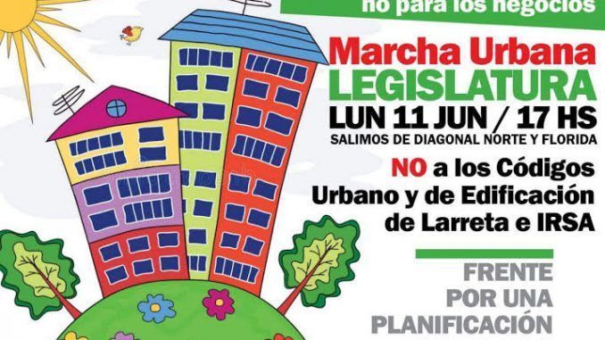 marcha urbana en la ciudad