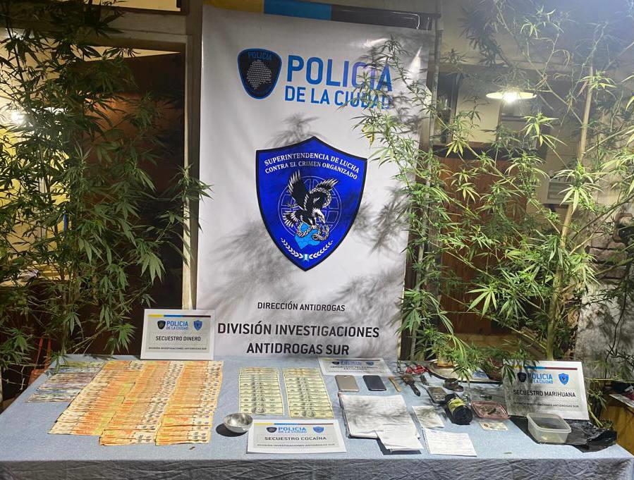  Detienen a un hombre que cultivaba y vendía droga en Liniers