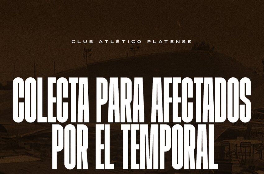  Platense y una mirada solidaria a las víctimas del temporal en Saavedra