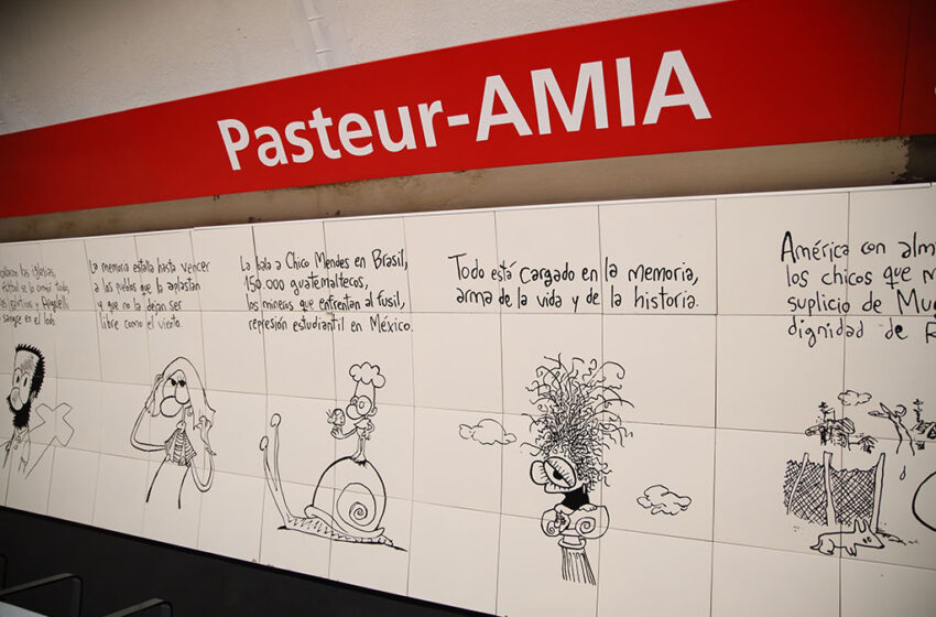  La estación Pasteur-AMIA reabre con un renovado espacio de memoria